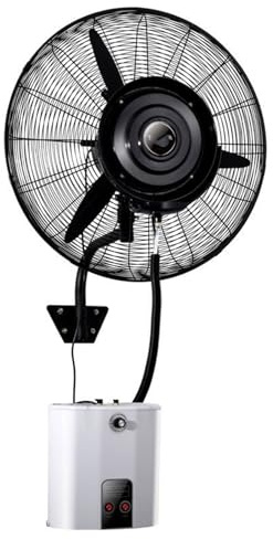 Labasuan Ventilador nebulizador industrial de pared, portátil, con depósito de agua de 15 litros, 3 velocidades, de alta resistencia, ideal para almacenes, invernaderos(71cm/28in)
