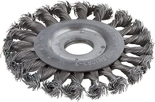 wolfcraft 2148000 - Brosse Métallique Circulaire Torsadé pour Meuleuse - Diamètre 115 mm