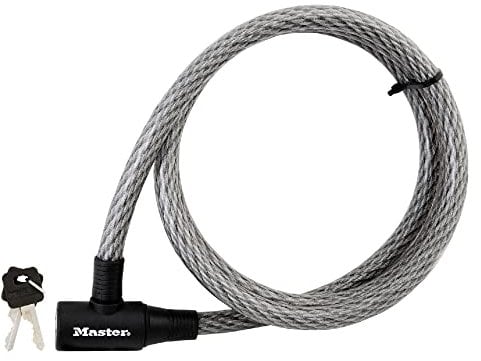 Master Lock 8155d Flexibles Kabel Kodiert Lock mit Schwarz LOCK Körper Stecker, 1,8 m