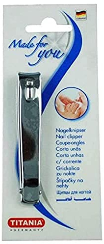 TITANIA Fussnagel-Knipser, mit Feile, Verchromt, 1er Pack (1 x 48 g)