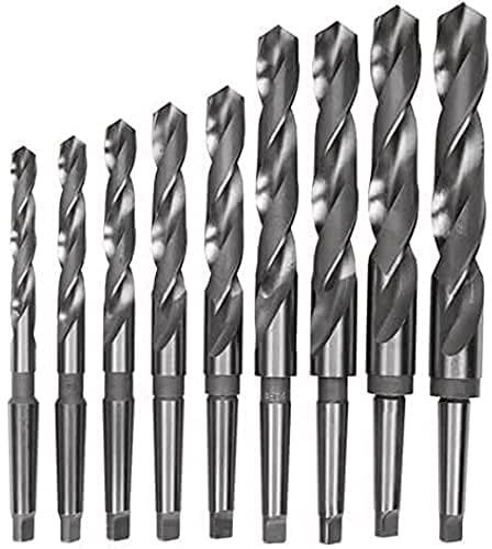 Optimum Spiralbohrersatz HSS MK3 (9 Teilig mit Morsekonus, 14,5 – 30 mm, Rechtsschneidend) 3051003
