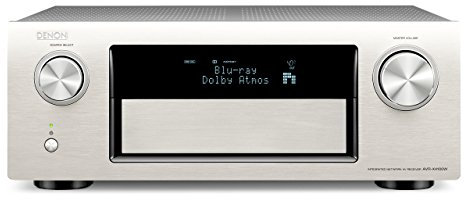 Denon AVR-X4100W récepteur AV 7.2 surround (WLAN, Spotify Connect, 4K, Denon Link HD, Dolby Atmos, Auro-3D ready, 3HDMI out, 200 watts) premium argent