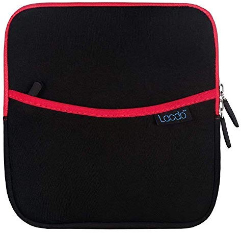 Lacdo Custodia Porta CD-DVD Borsa per HP Unità, Asus ZenDrive, Dell DW316, LG Samsung Apple Md564zm USB 2.0 SuperDrive Masterizzatore Blu-ray Portable Disco Rigido Antiurto e portatile, Rosso