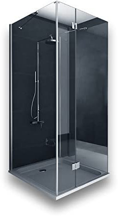 Nano Beschichtete Designer U-Form Duschkabinen 100x90 cm aus Echtglas von Alpenberger