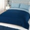 Brentfords Double Duvet Set, Ultra Soft Warm Luxurious Plain Dyed Reversible Quilt Duvet Cover Microfibre Double Bedding Set with 2 Pillowcases, Navy/Blue