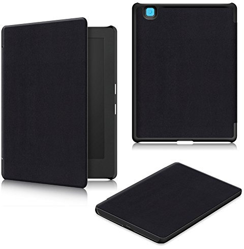 Kepuch Custer Hülle für Kobo Aura H2O Edition 2,Smart PU-Leder Hüllen Schutzhülle Tasche Case Cover für Kobo Aura H2O Edition 2 - Schwarz