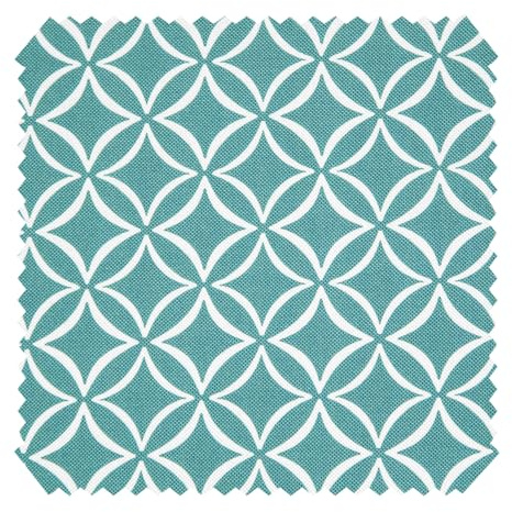 novely® HANAU Evita - Dekostoff mit Kreisen-Rauten-Print - Robuster Möbelstoff - Pflegeleichte Meterware 1lfm | Farbe: 30 Petrol