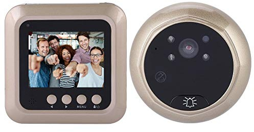 2.4in 1080P Intelligent Electric Door Bell Digital Peephole Security Door Viewer with Infrared Night Scene, Humanized FIFO Design, and 32G TF Memory Card.