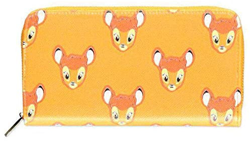 Disney – Bambi – Zip Around Wallte, Orange, 20cm (W) x 10.5cm (H) x 2cm (D), und