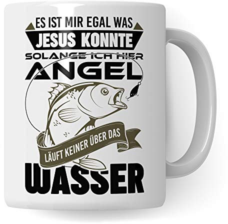Pagma Druck Tasse Angler, Angeln Geschenk Deko, Fischer Becher Angel Fischerei Spruch Kaffeetasse, Angler Geschenke für Männer Kaffeebecher, Angelrute Fisch Motiv