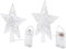 SOLUSTRE 2 Stück Weihnachtsbaumspitze LED Weihnachtsstern Beleuchtet Weihnachten Beleuchtung Acryl Christbaumspitze Baumspitze Baumschmuck Spitze Weihnachtsbaum Stern für Xmas Deko(Ohne Akku)