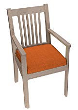chilly pilley Stuhlkissen Gartenkissen Gartenstühle Stuhlauflage Stuhlpolster Sitzkissen Abnembar Bezug Mit Reißverschluss Auflage Set Garten Kissen (45x45x5, Orange)