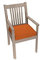 chilly pilley Stuhlkissen Gartenkissen Gartenstühle Stuhlauflage Stuhlpolster Sitzkissen Abnembar Bezug Mit Reißverschluss Auflage Set Garten Kissen (45x45x5, Orange)