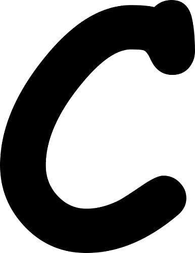 Kleckerliese Buchstaben Aufkleber 8 cm Einzel – seidenmatte Alphabet Sticker A–Z für Kinderzimmer, Wand, Tür, Möbel & Auto – selbstklebend & konturgeschnitten – C – Farbe Schwarz