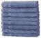 Müskaan® 8er Bambus Handtuch Set Rauchblau, 50% Baumwolle & 50% Bambus, 50x30cm, 450g/m² – Öko-Tex, Frottee Gästehandtuch Set Baumwolle, Gästetuchset Blau für Bad, 60°C waschbar, Frotteetücher