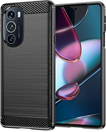 TingYR Cover per Motorola Edge 30 PRO, Ultra Sottile di Gomma, Ottima Cover Antiurto TPU Flessibile, Custodia Case per Motorola Edge 30 PRO Smartphone.(Nero)