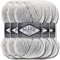 Alize 5 x 100g Superlana Maxi Türkische Premium Wolle Baumwolle und Acryl Uni Handstrickgarne | Yarn | Garn | Strickgarn Einfarbig Baby zum Häkeln Stricken Kleidung Schals (Light Grey Melange | 208)