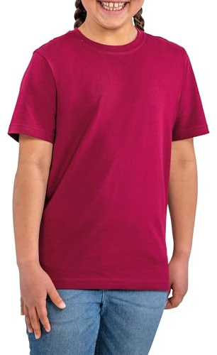 HRM T-Shirt Col Rond Enfant Luxury, Bordeaux, Taille 158 I T-Shirt Garçon et Fille Col Rond, Commerce Équitable, 160 g/m² I 100% Coton Bio