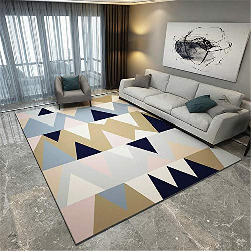Area Carpet bel tappeto Triangolo rosa velluto di cristallo antiscivolo durevole grande spessore del tappeto di circa 0,7 cm-80 * 120 cm