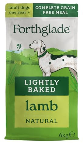 Forthglade Dry Dog Food, Lightly Baked, (6kg Resealable Bag), Adult Dogs, Lamb with Sweet Potato, Grain Free Dog Food with 50% Single Source Protein, Complete & Balanced Hypoallergenic Dog Food