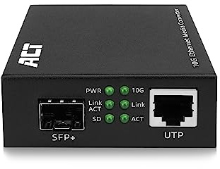 ACT 10G Ethernet Medienkonverter Glasfaser, Multi Mode, SFP+ - AC4455 | Entspricht dem Standard 802.3ab, Multi und Single Mode