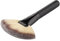Grand pinceau de maquillage éventail - Noir, poils en nylon, emballage OPP