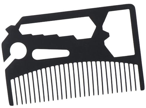 napkery Multifunctional Utility Credit Card Size Comb, Multi Tool Bottle Opener, Stainless Steel Credit Card Tool Fits in Your Wallet