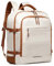 KONO Kabinentasche 45x36x20 für Easyjet Unter-Sitz Reisetasche 30L Handgepäck Wochenendtasche Wasserdichter Laptop-Rucksack (Beige/Braun)