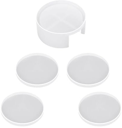NyxSeat Lot de 5 dessous de verre ronds en silicone pour dessous de verre - Convient pour l'artisanat et la décoration de la maison