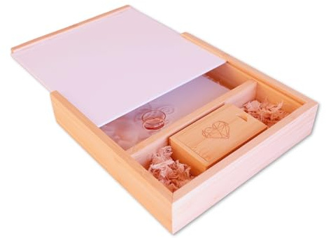 PENDRIVE 64 Go + Coffret Bambou Premium pour PHOTOGRAPHES – Mémoire USB 3.0 Pack – Pen Drive Flash Bois – USB 64 GB Mariage – Mémoire Externe Cristal – Pen Drive Cadeau – Pendrive Personnalisé