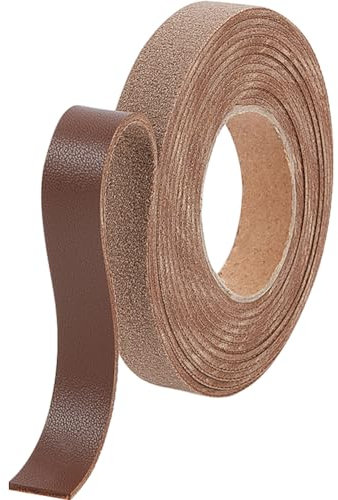 GORGECRAFT 12.5mm Breite Streifen Aus Litschi-Narbungsleder 200cm Langes Flaches Lederband 1.7mm Dicke Riemenfäden Aus Kunstleder Für Heimwerker Gürtel Schmuckverpackungen Werkzeugwerkstatt Kamel