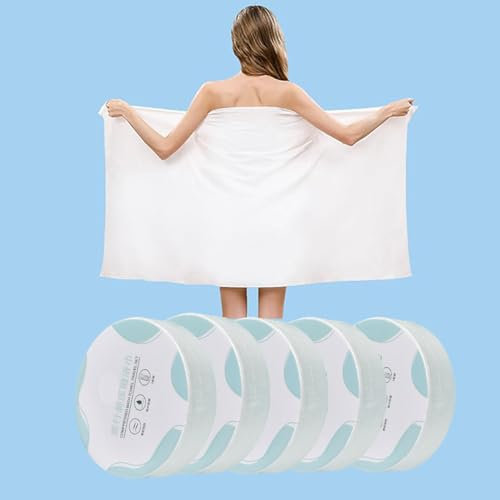 MCHERRY Premium komprimiertes Handtuch, Tabletten, Einweg-Handtuch, 140 x 69,8 cm, großes Badetuch, Reisehandtuch, wiederverwendbar, für Hotel, Camping, Bergsteigen, Sport, Wandern, Strand, Schwimmen,
