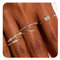 ZHESHY Ring Gold Set Frauen 14 Karat Vergoldete Goldene Ringe Goldring Stapelringe Zirkonia Fingerring Knöchelringe Daumenringe Wasserfest Statement Ring Gold Schmuck Für Damen Mädchen Größe 52-62