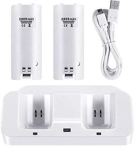 iFCOW Stazione di ricarica per Gamepad WII U, stazione di ricarica 3 in 1 per Wii U Gamepad e controller Power Stand