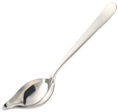 DECHOUS Stainless Steel Spoon Saucer Spoon Gravy Serving Spoon Cooking Oil Spoon Stainless Steel Sauce Ladle Stainless Spoon Gravies Spoon Sauce Dressing Spoon Kitchen Oil Spoon