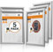 Deflecto Pk 5 x A4 Snap Frame Silver - Aluminium Clip Frames - Wall Mount Picture Frames - Posters Display Holder - Front Opening Picture Frame Clips