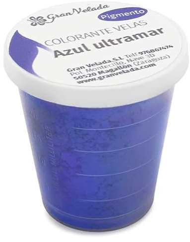 Gran Velada - Colorante en Polvo Azul Ultramar para Velas 30 cc | Alta Concentración | Uso Seguro | Colores Intensos