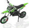 OUBUBY 49ccm Dirt Bike Dirtbike CrossBike Kinder Enduro DirtBike pocket 49cc 2 Takt Pitbike PocketBike Motocross Motorrad 10 Zoll Luftreifen Moto Cross für Kinder von 6-17 Jahrenb (Grün, 8 Zoll)