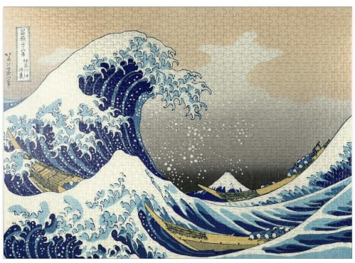 MyPuzzle The Great Wave Off Kanagawa, Katsushika Hokusai - Iconic Japanese Art - Premium 1000 Piece Jigsaw Puzzle for Adults