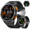 SUNKTA DM1 Smartwatch Herren mit GPS, Kompass/Barometerdruck/LED Taschenlampe, 1.43'' Amoled Display, 170+ Sportmodi, 5ATM Wasserdicht, 30+ Tage Akku, Smart Watch mit Herzfrequenz für Android iOS