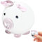 Blogiiup Animaux en Cristal, Figurine de Porc, Animaux en Cristal Mignons, Figurines d' en Verre Transparent, Mini-Figurines en Verre de Collection pour Les Cadeaux Voiture Bureau du Bureau à dom