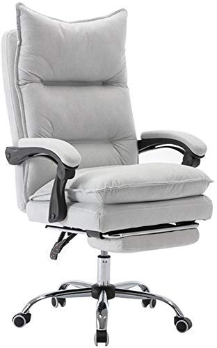 ShAzanz Office Chair Racing Gaming Chair Sofa seat design Waterproof technology fabric 145°Comfortable to lie down With footrest Swivel boss chair 150kg Ergonomic Desk Chair(Gray)