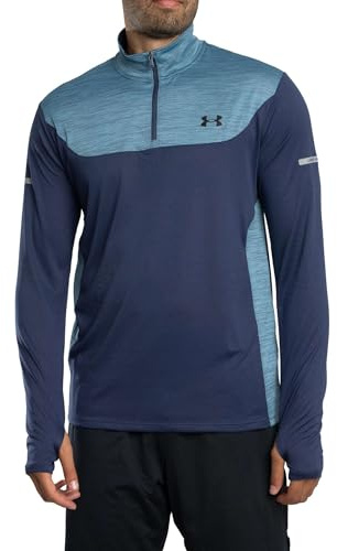 Under Armour Men's Tech Utility 1/4 Track Top, Washed Navy/Blue Smoke, L