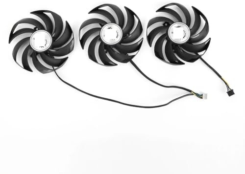 Pièce de refroidissement de l'ordinateur Ventilateur de remplacement for carte vidéo GPU 90 mm for carte graphique RTX 3060 3070 3080 3090 3060Ti 3070TI GAMING X TRIO(Fan - ABC)