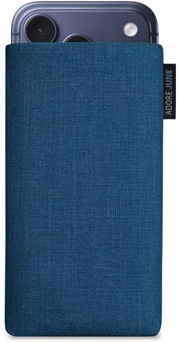 Adore June Classic Azul-Océano Funda Compatible con iPhone 17 Pro y iPhone 17, Material Resistente Efecto Limpiador de Pantalla