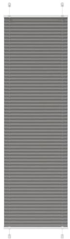 Rollo Wandmontage, Plissee Anthrazit 55x200 cm Stoffbreite 54,4 cm Polyester Rollo Balkontür für Fenster innen Wand, Deckenmontage Fensterrollo Seitenzugrollo Klemmrollo
