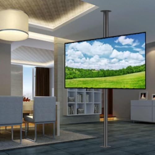Supporto da parete per TV, regolabile in altezza e rotazione a 360 gradi, supporto girevole per TV, mobile con base girevole, adatto per display LED da 32 a 75 pollici, 85 cm