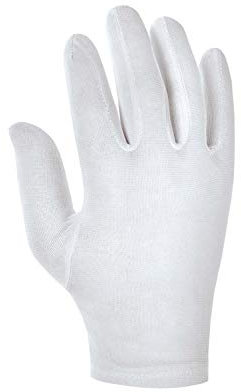 Texxor Nylon-Handschuhe reinweiß mit eingesetzter Daumen, 12 Paar, Größe 9