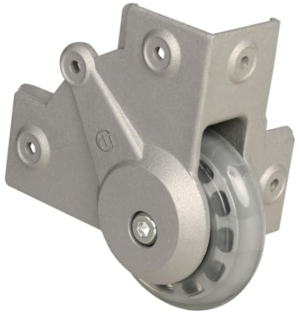 Adam Hall Hardware 37451 S - Recessed Corner Castor with soft Wheel 75 mm
