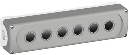 ABB MEP6 Steuerstation-Gehäuse, 6 x Ø 22.5mm, Grau, Kunststoff